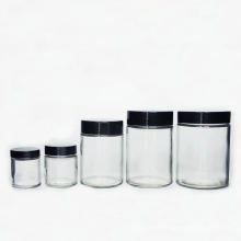 Clear Cylinder Glass Candle Jar With Plastic Lid For Scented Candle Making